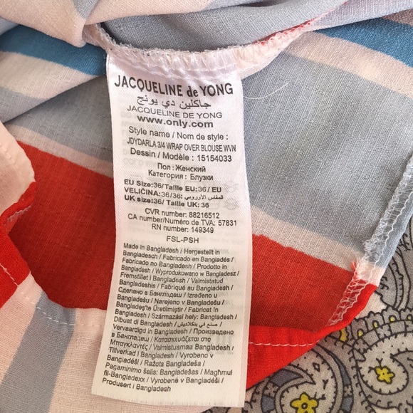 FINAL SALE ASOS wrap style blouse - Picture 8 of 9